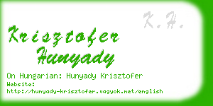 krisztofer hunyady business card